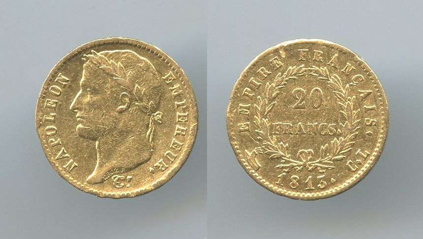 GENOVA, Napoleone Re d' Italia (1805-1814) 20 Franchi 1813 GENOVA, Napoleone Re d' Italia (1805-1814) 20 Franchi 1813