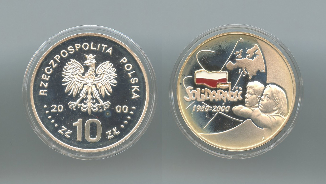 POLONIA, 10 Zlotych 2000 "Solidarnosc"