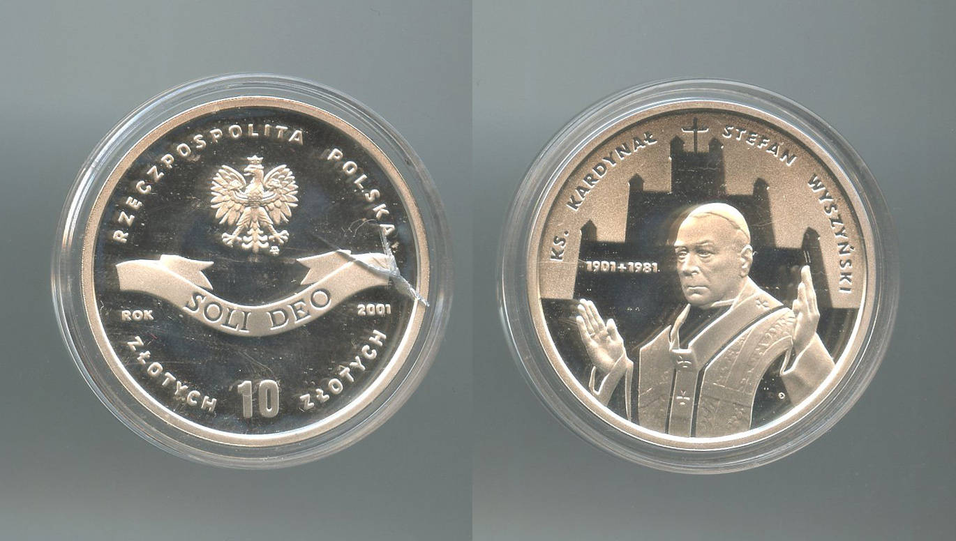 POLONIA, 10 Zlotych 2001 "Card. Stefan Wyszynski"