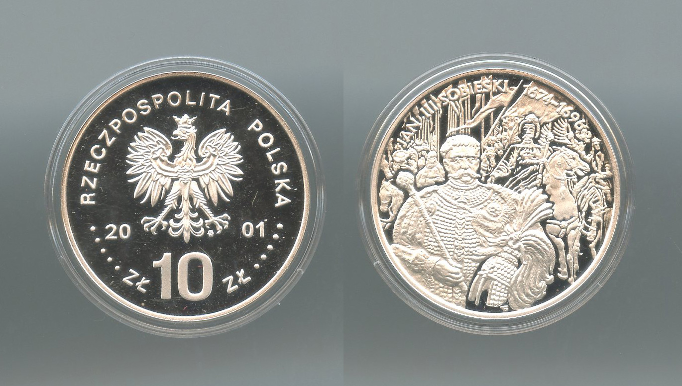 POLONIA, 10 Zlotych 2001 "Stefan III Sobieski"