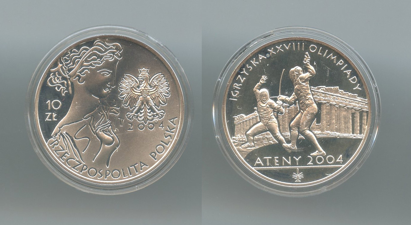 POLONIA, 10 Zlotych 2004 "Olimpiadi Atene 2004"