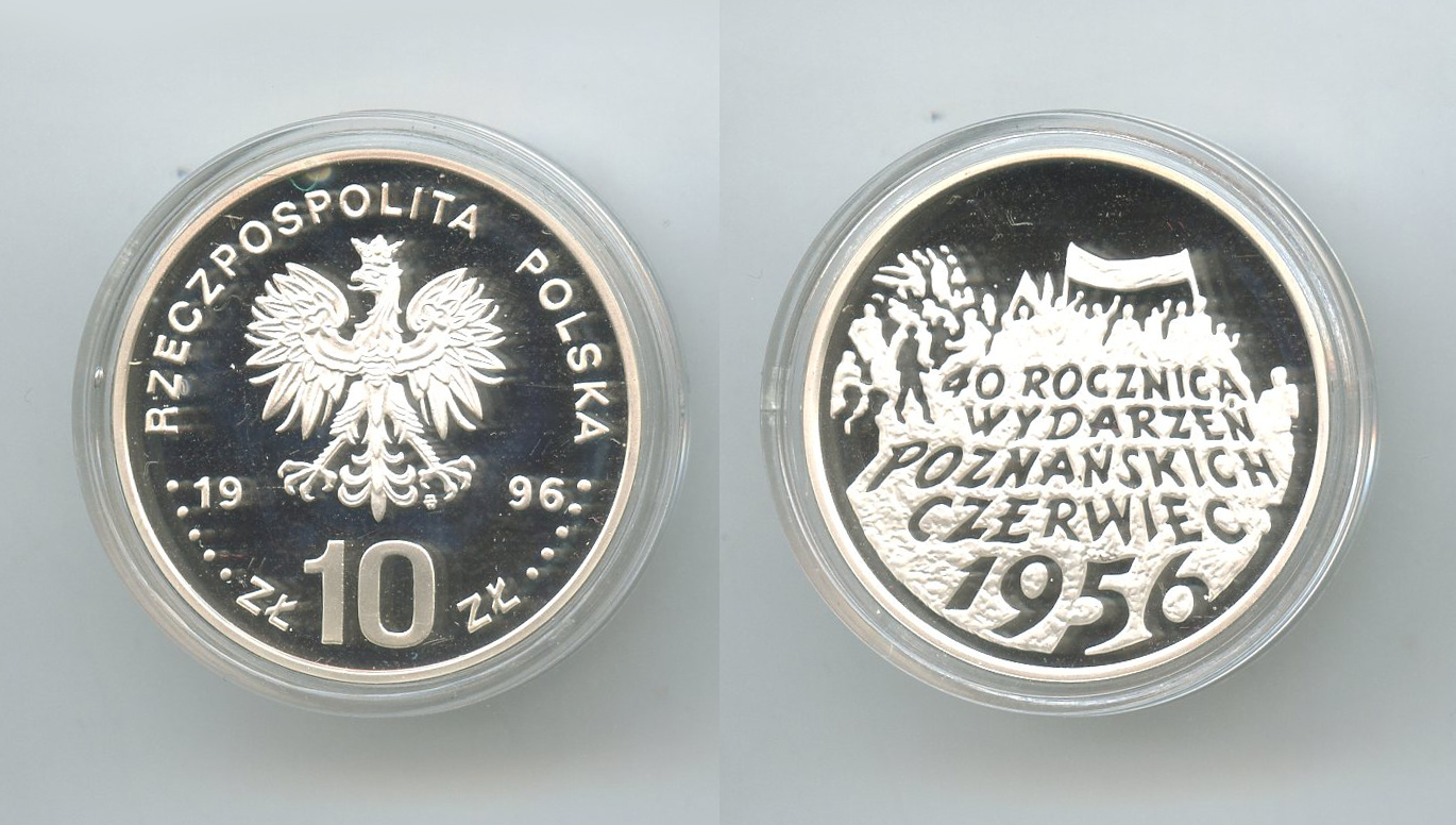 POLONIA, 10 Zlotych 1996 "Protesta dei lavoratori di Poznan"