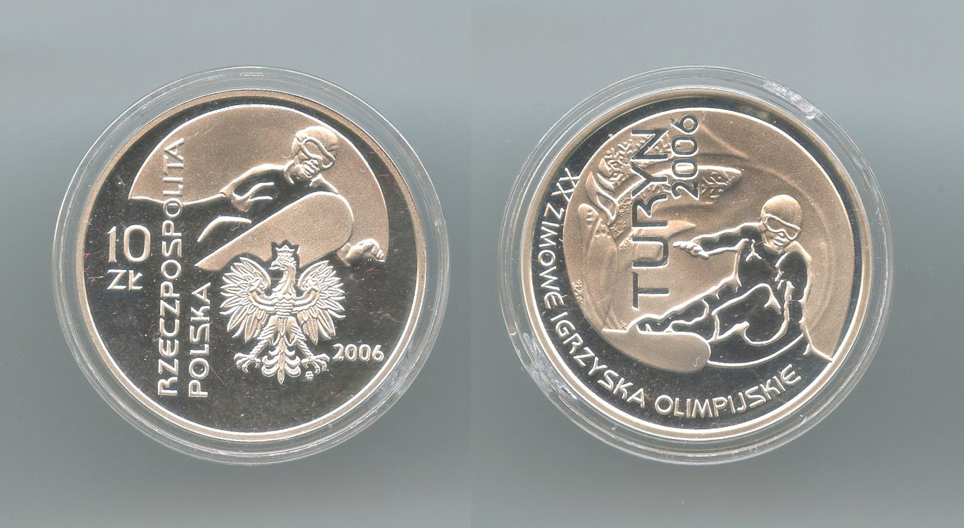 POLONIA, 10 Zlotych 2006 "Olimpiadi invernali Torino 2006"