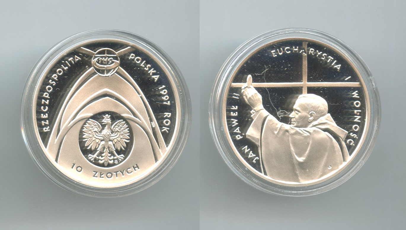 POLONIA, 10 Zlotych 1997 "Congresso Eucaristico di Wroclaw"