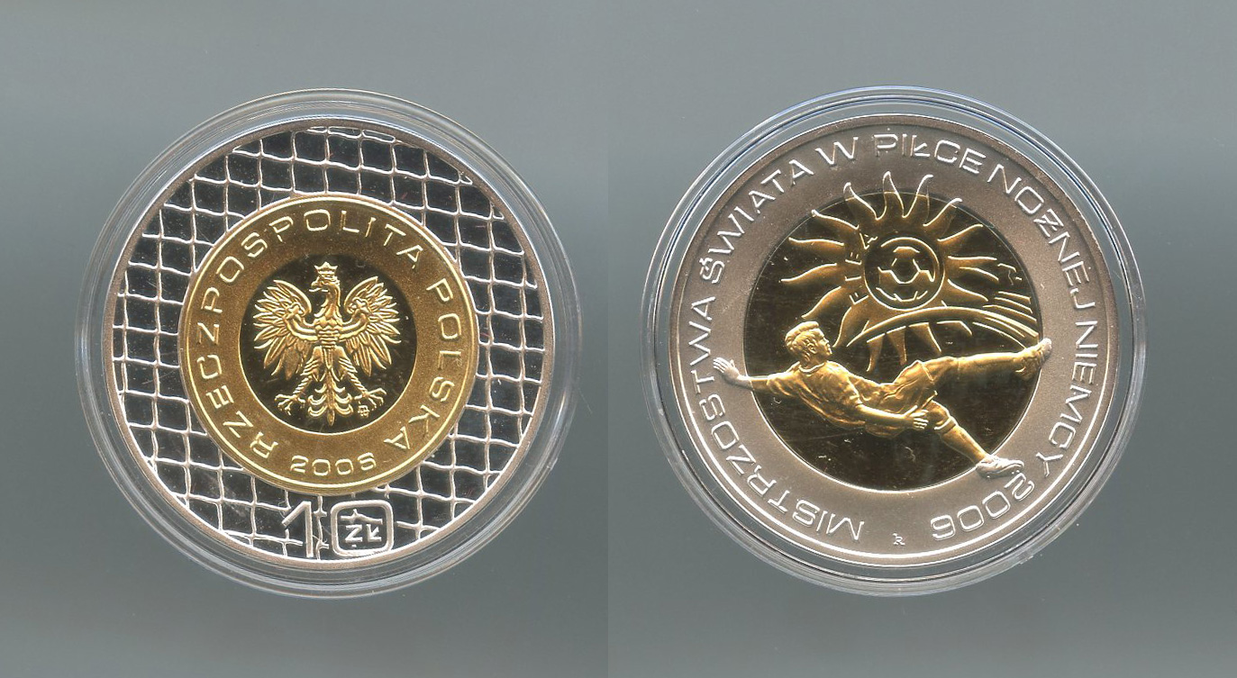 POLONIA, 10 Zlotych 2006 "Mondiali di Calcio 2006"