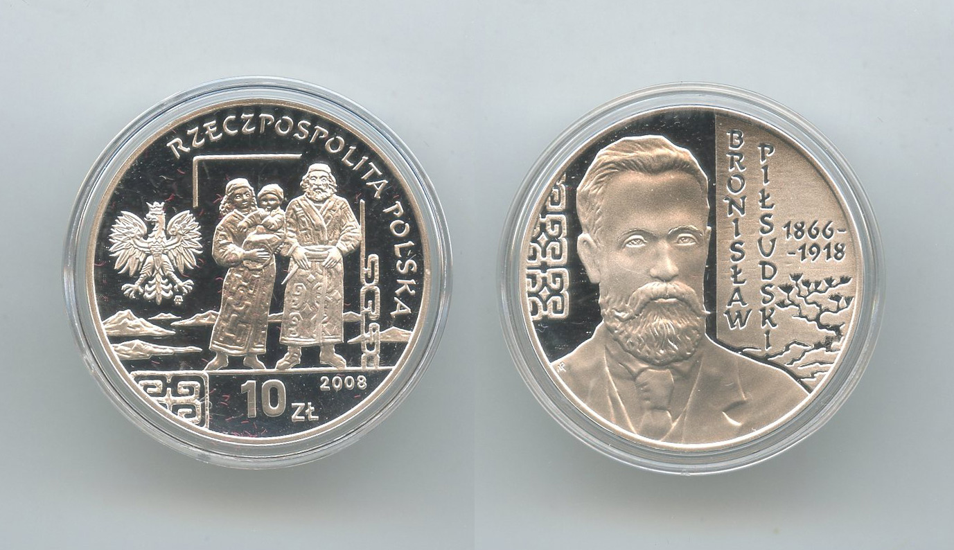 POLONIA, 10 Zlotych 2008 "Bronislaw Pilsudski"