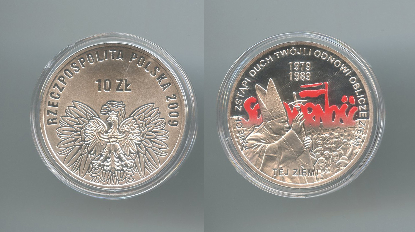 POLONIA, 10 Zlotych 2009 "Elezioni 1989"