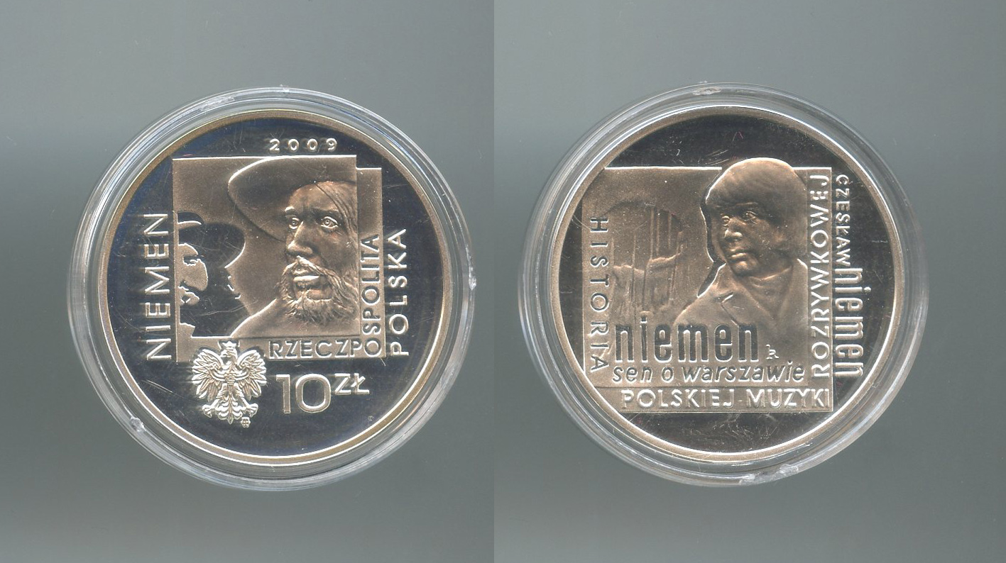 POLONIA, 10 Zlotych 2009 "Czeslaw Niemen" POLONIA, 10 Zlotych 2009 "Czeslaw Niemen"