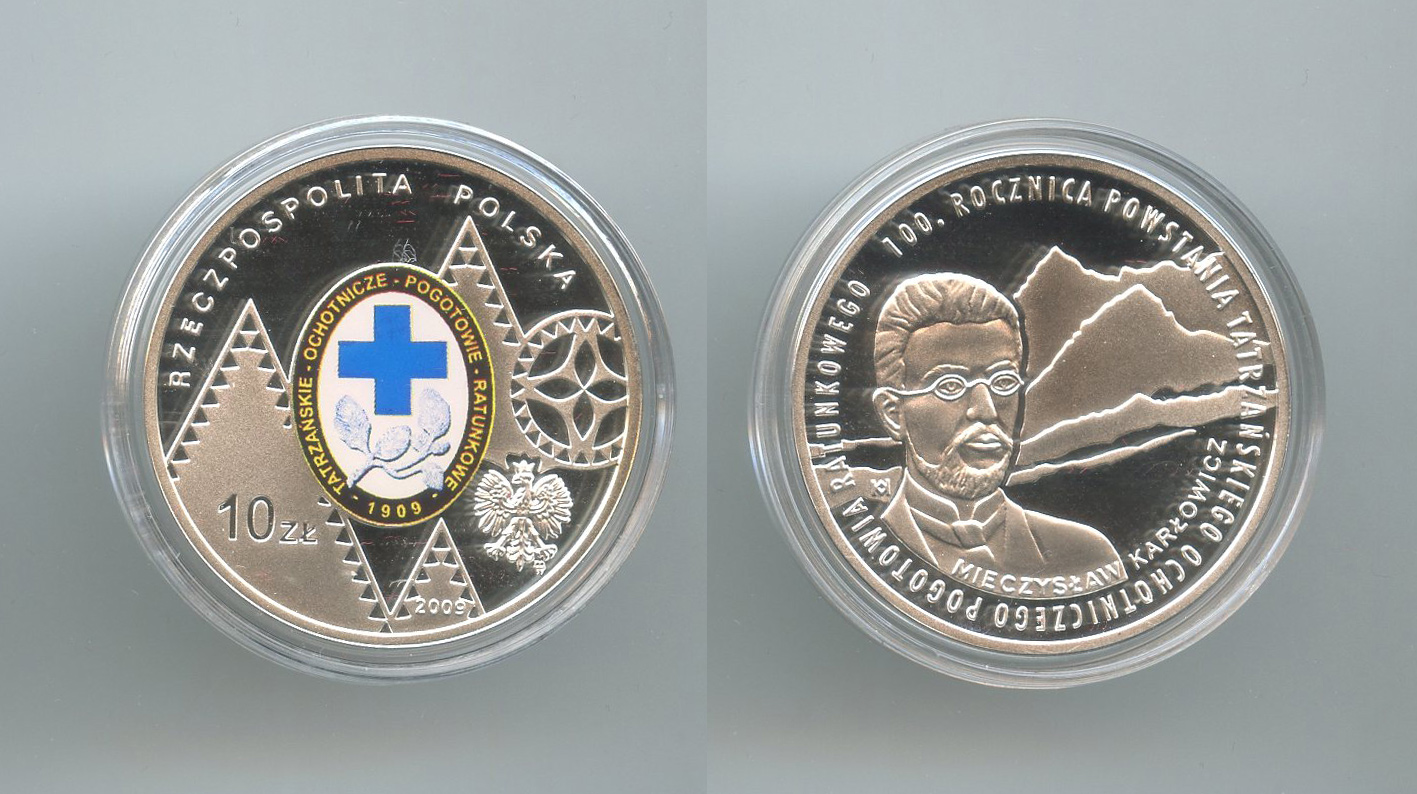 POLONIA, 10 Zlotych 2009 "Mieczyslaw Karlowicz"