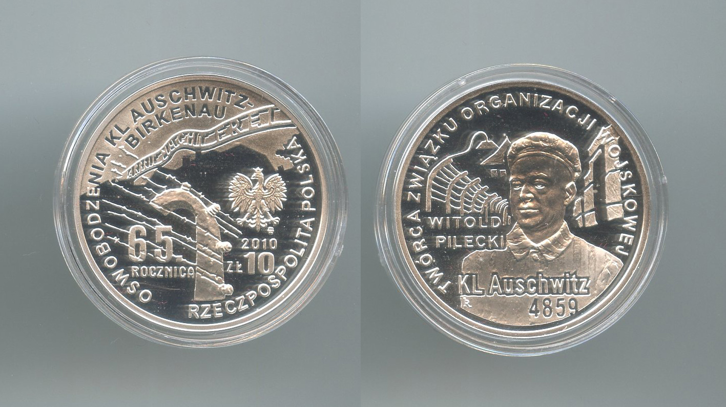 POLONIA, 10 Zlotych 2010 "Liberazione di Auschwitz"