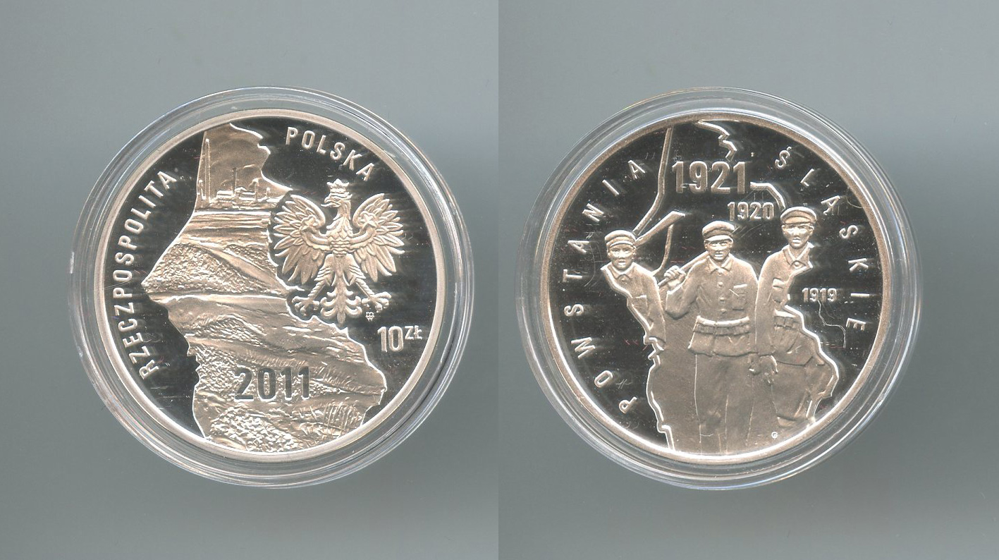 POLONIA, 10 Zlotych 2011 "Rivolta della Slesia"