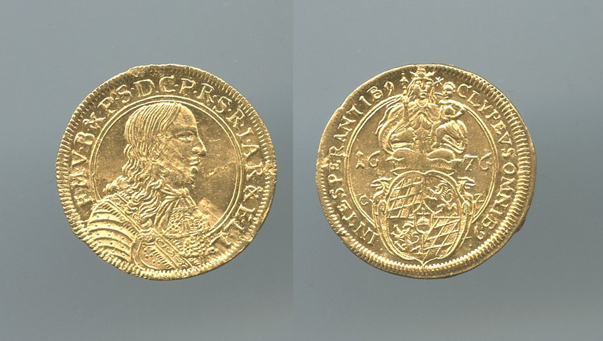 GERMANIA, Ferdinand Maria (1651-1679) Goldgulden 1676 CZ GERMANIA, Ferdinand Maria (1651-1679) Goldgulden 1676 CZ