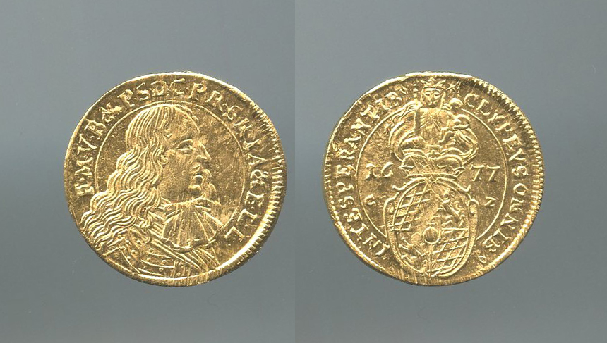 GERMANIA, Ferdinand Maria (1651-1679) Goldgulden 1677 CZ GERMANIA, Ferdinand Maria (1651-1679) Goldgulden 1677 CZ