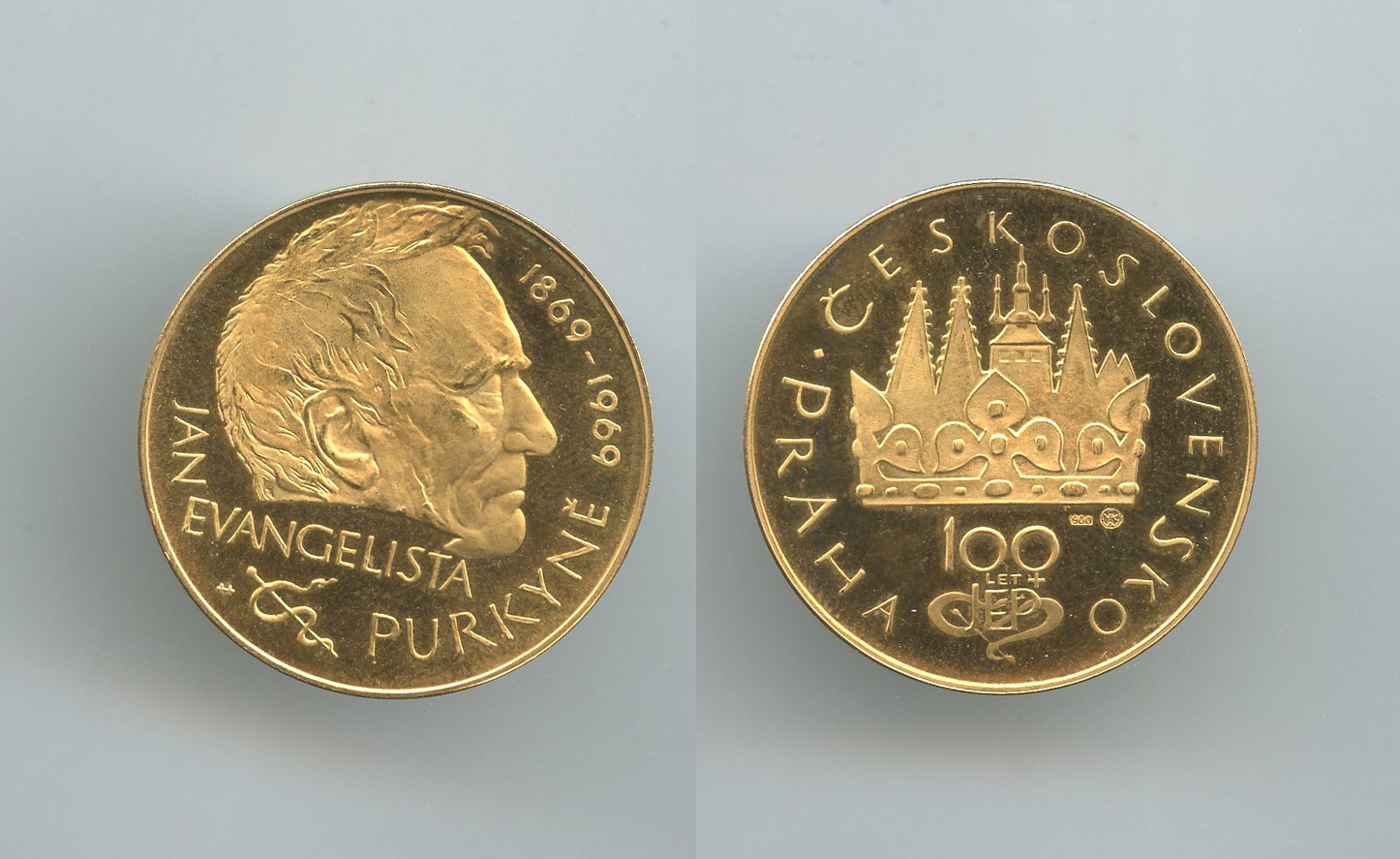 CECOSLOVACCHIA, Repubblica Socialista (1960-1990) Medaglia da 100 Korun 1969 "Jan Evangelista" CECOSLOVACCHIA, Repubblica Socialista (1960-1990) Medaglia da 100 Korun 1969 "Jan Evangelista"