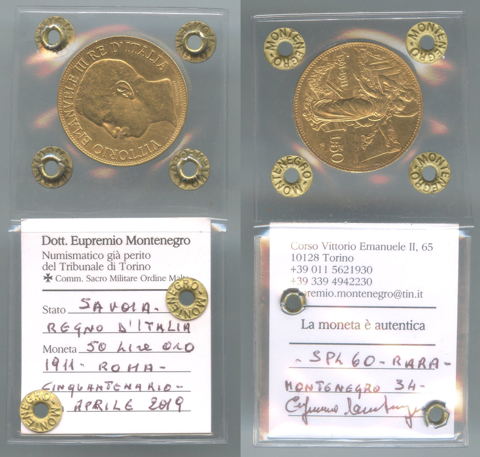 REGNO D' ITALIA, Vittorio Emanuele III (1900-1943) 50 Lire 1911 "Cinquantenario" REGNO D' ITALIA, Vittorio Emanuele III (1900-1943) 50 Lire 1911 "Cinquantenario"