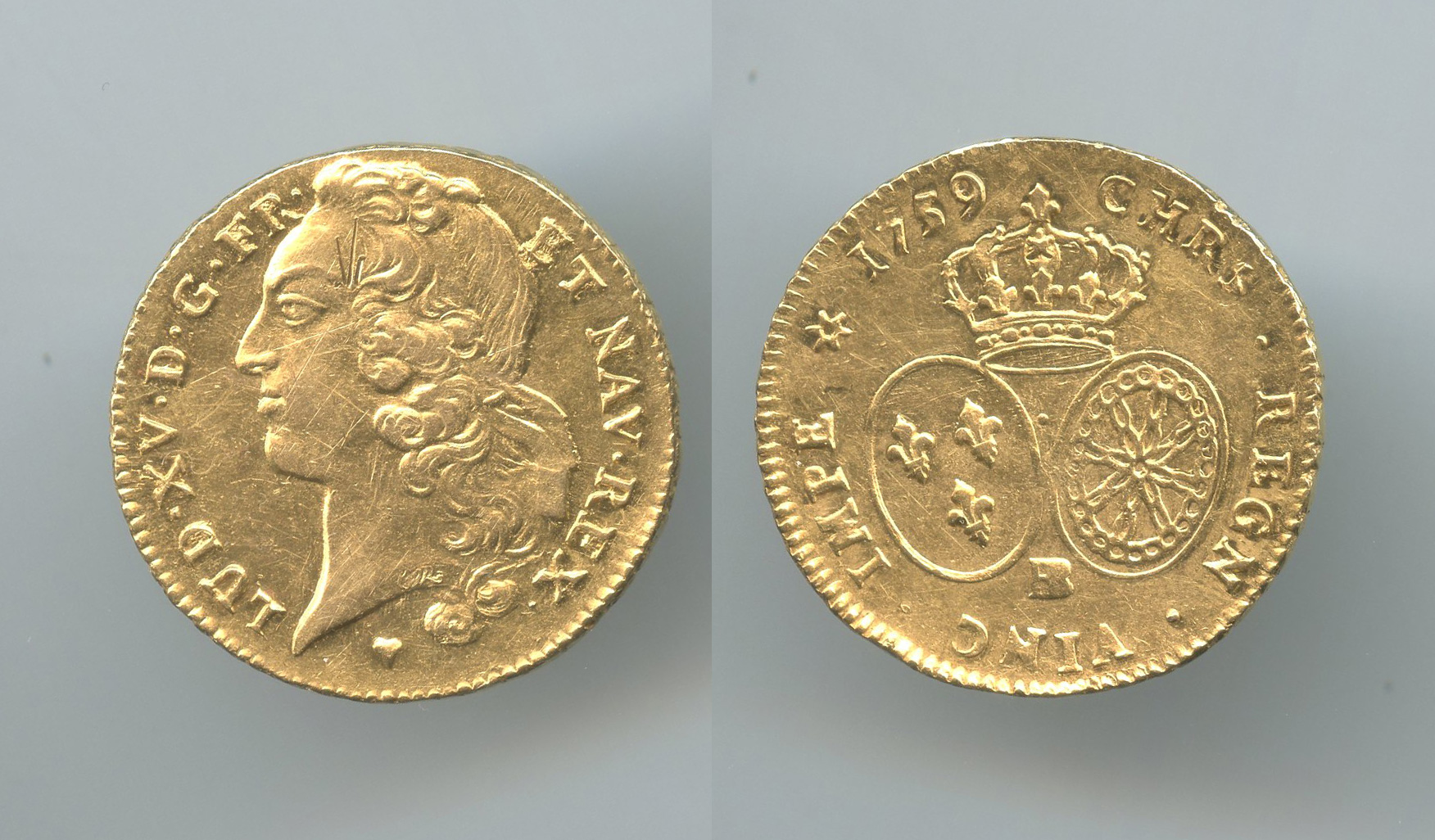 FRANCIA Luigi XV (1715-1774) Doppio Luigi 1759 BB FRANCIA Luigi XV (1715-1774) Doppio Luigi 1759 BB