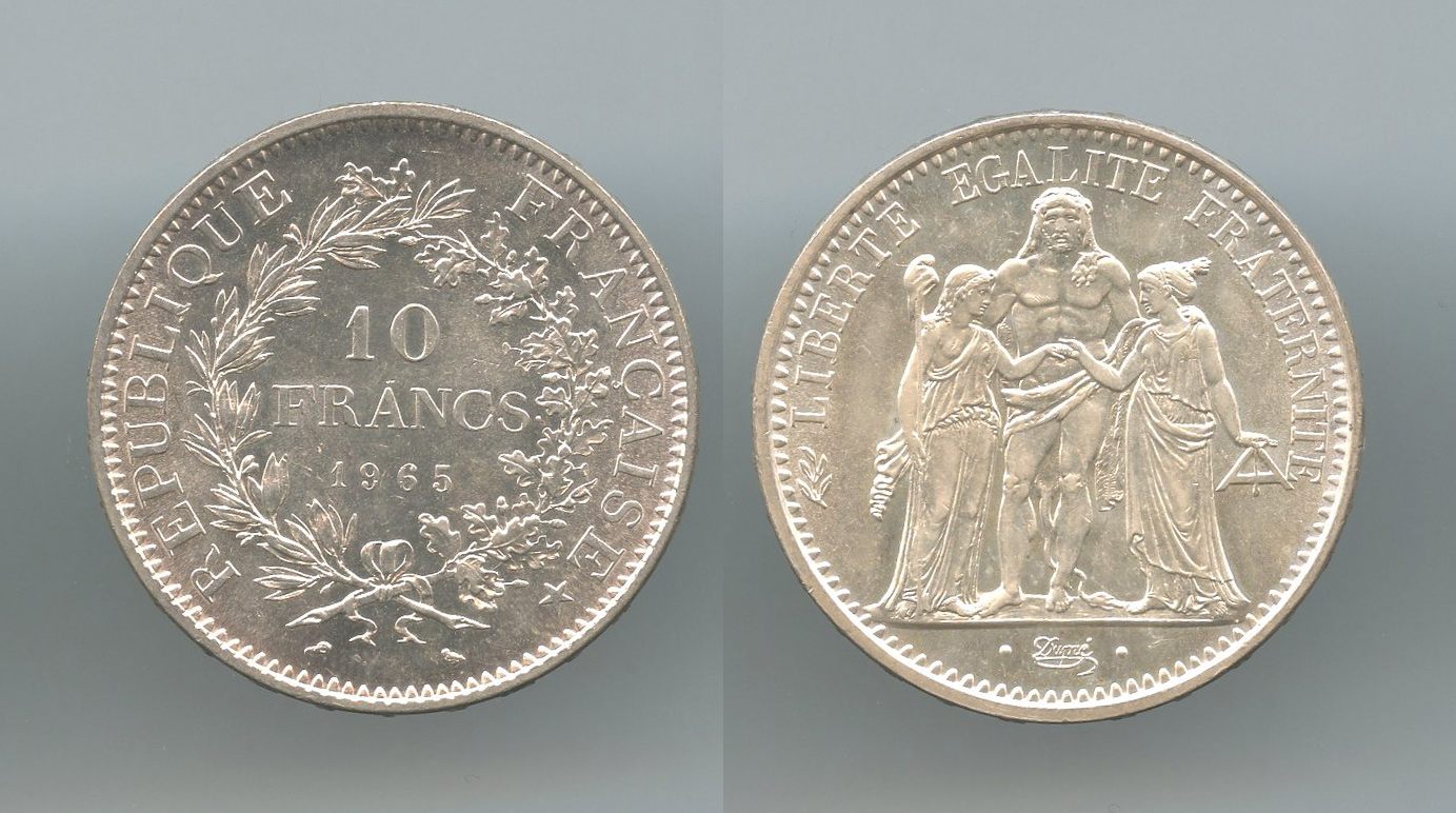 FRANCIA, 10 Francs 1965