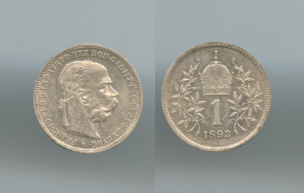 AUSTRIA, Franz Joseph (1848-1916) Corona 1893 A