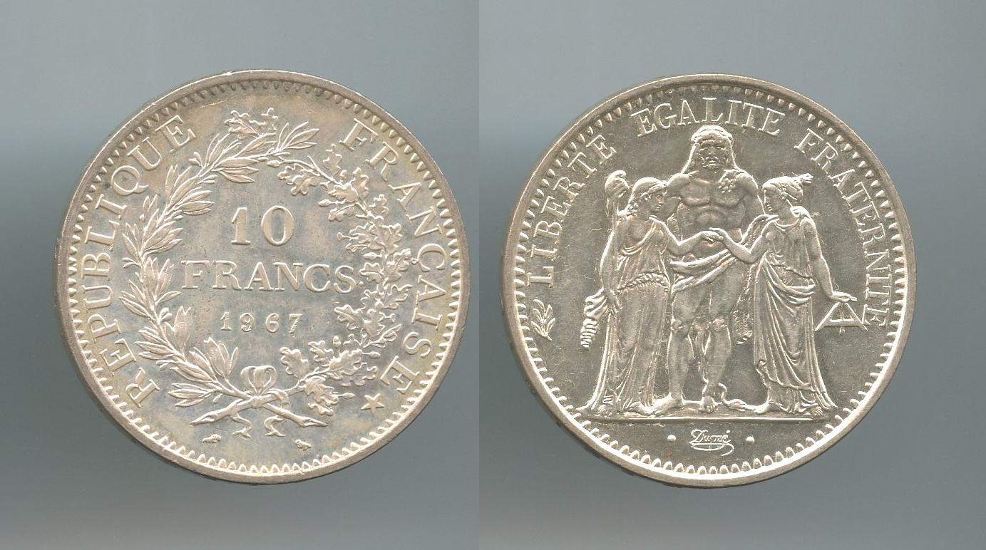 FRANCIA, 10 Francs 1967