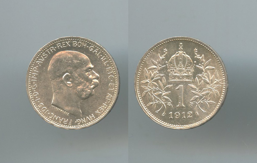 AUSTRIA, Franz Joseph (1848-1916) Corona 1912 A