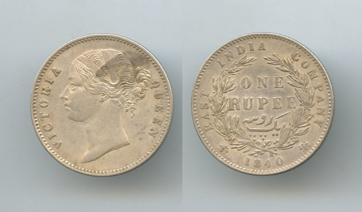 INDIA, Victoria (1837-1901) Rupia 1840
