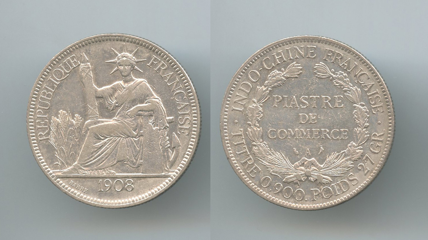 INDOCINA FRANCESE, Piastre 1908 A