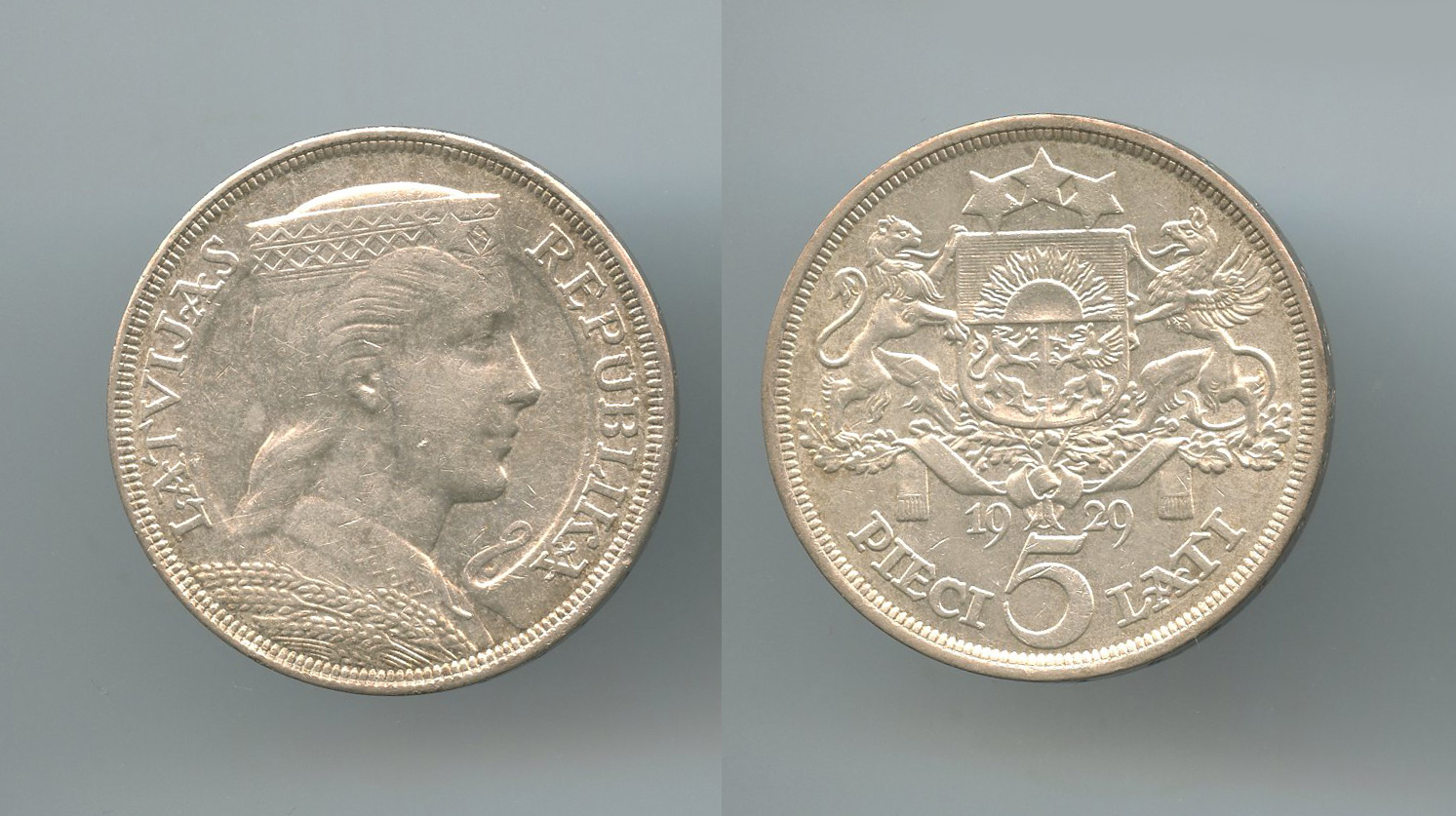 LETTONIA, Repubblica, 5 lati 1929