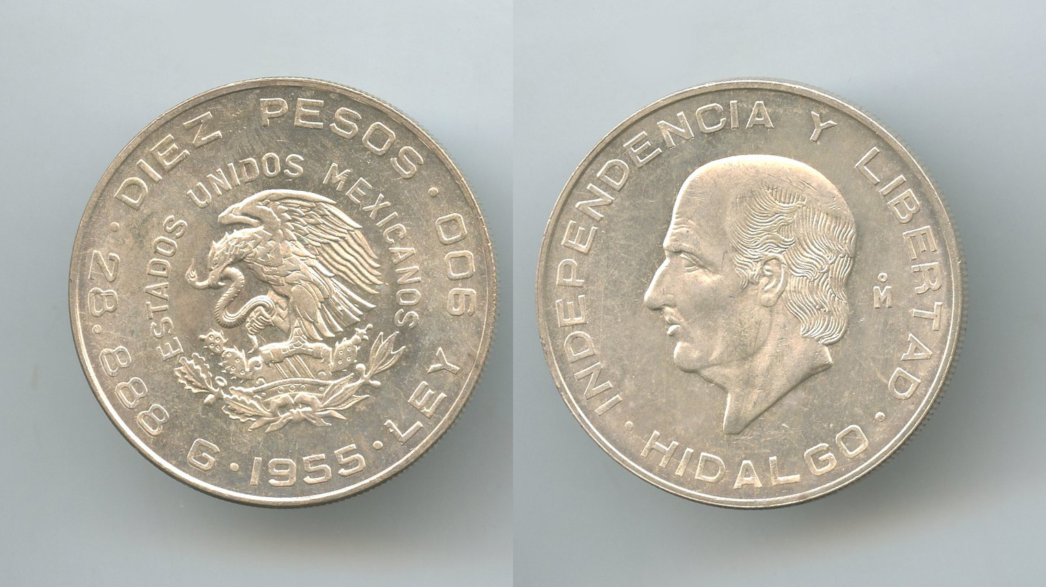 MESSICO, 10 Pesos 1955 "Hidalgo"