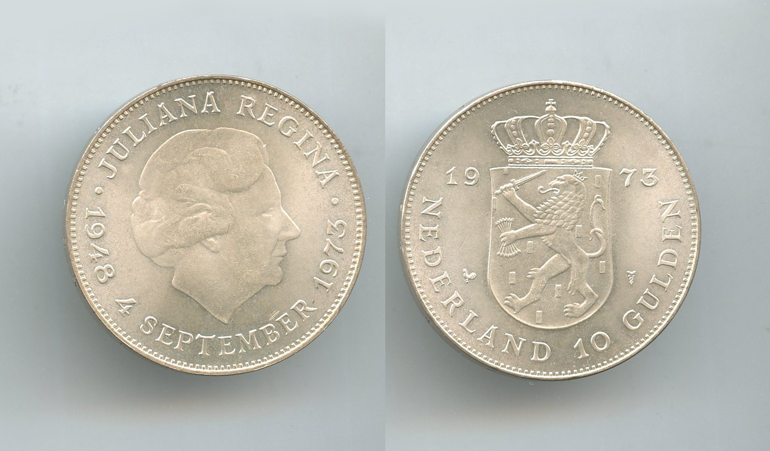 PAESI BASSI, Juliana (1948-1980) 10 Gulden 1973