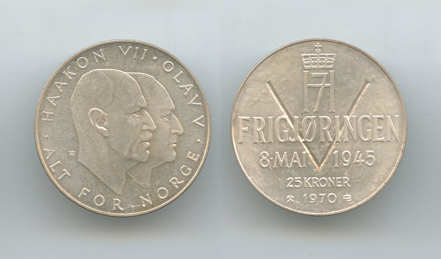 NORVEGIA, Olav V (1957-1991) 25 Kroner 1970