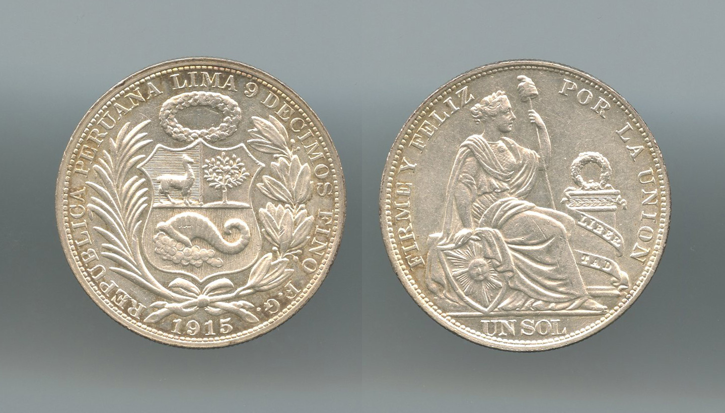 PERU, Repubblica, Sol 1915 FG