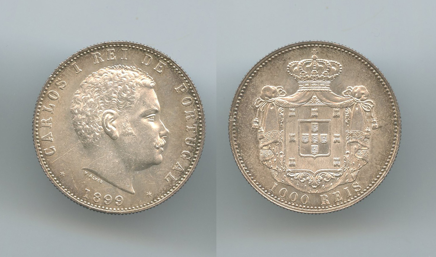 PORTOGALLO, Carlos I (1889-1908) 1000 Reis 1899