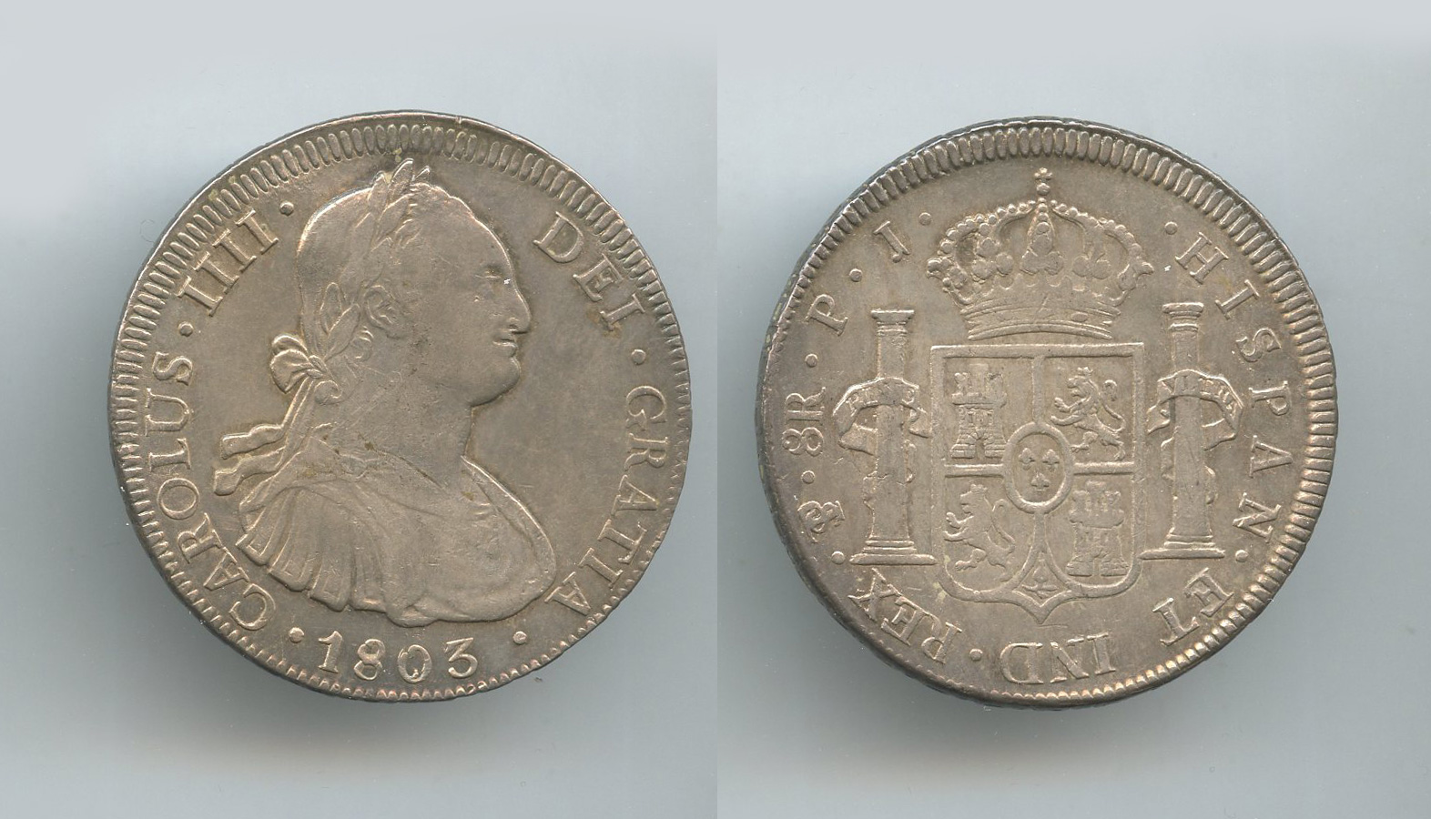 BOLIVIA, Carlos IV (1788-1808) 8 Reales 1803 PJ