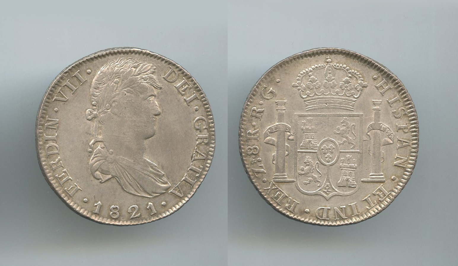 MESSICO, Ferdinando VII (1808-1821) 8 Reales 1821 RG