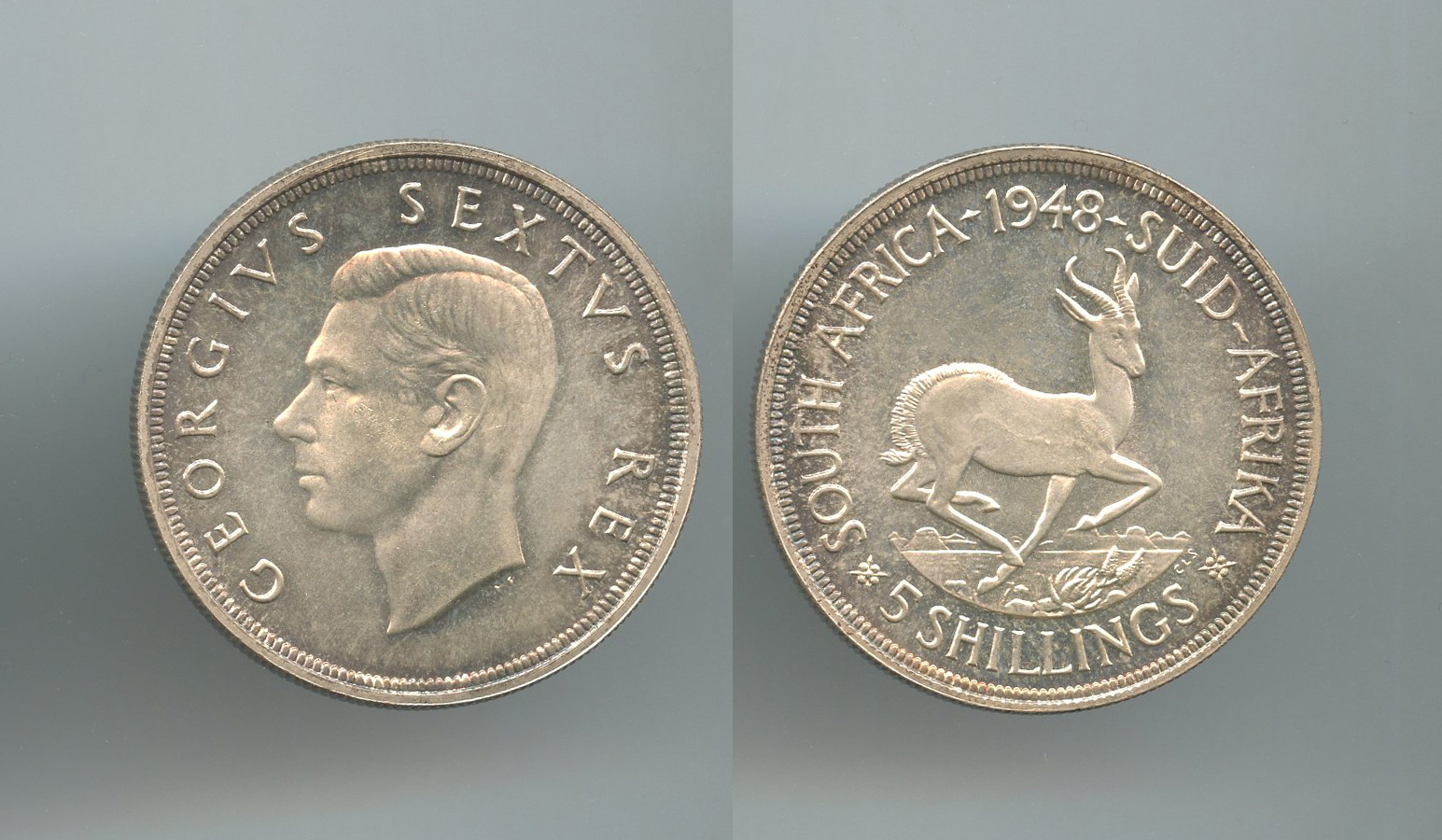 SUDAFRICA, George VI (1937-1952) 5 Shillings 1948
