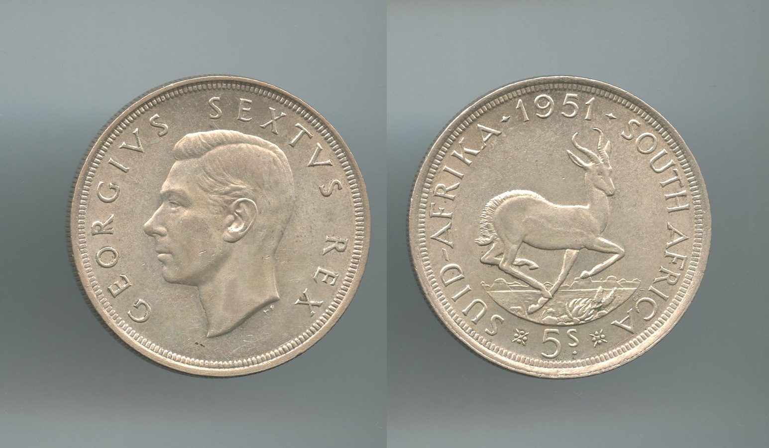 SUDAFRICA, George VI (1937-1952) 5 Shillings 1951
