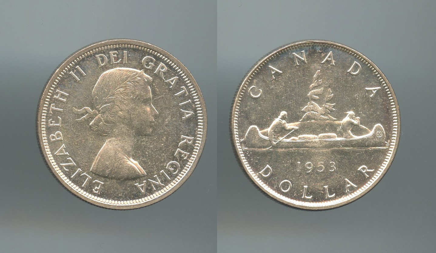 CANADA, Elizabeth II, Dollar 1953