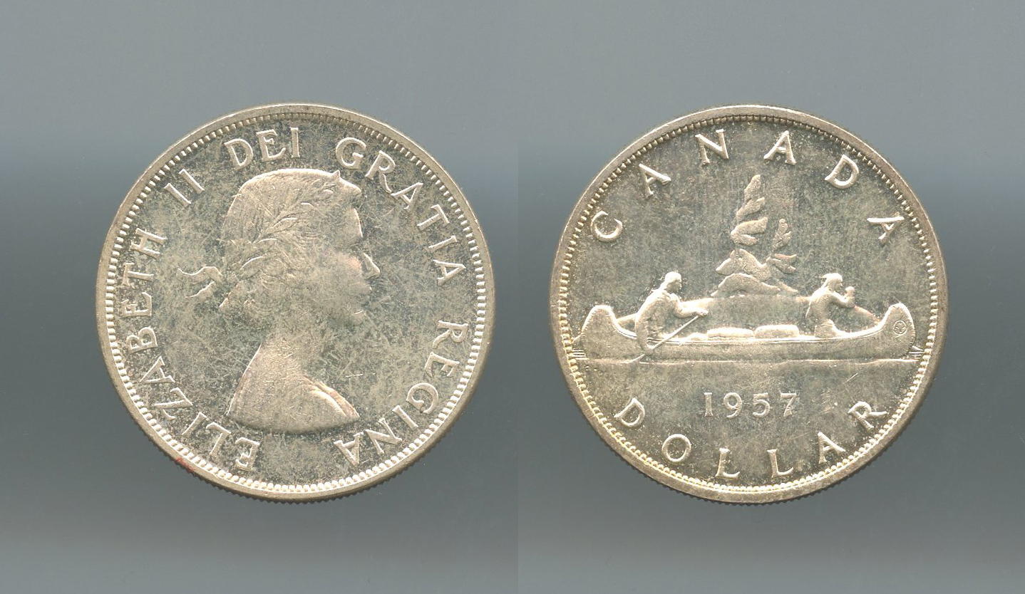 CANADA, Elizabeth II, Dollar 1957