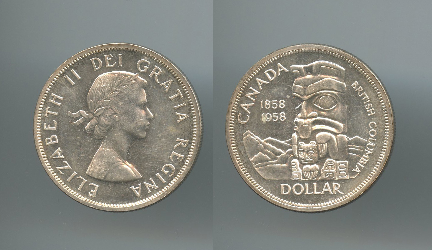 CANADA, Elizabeth II, Dollar 1958