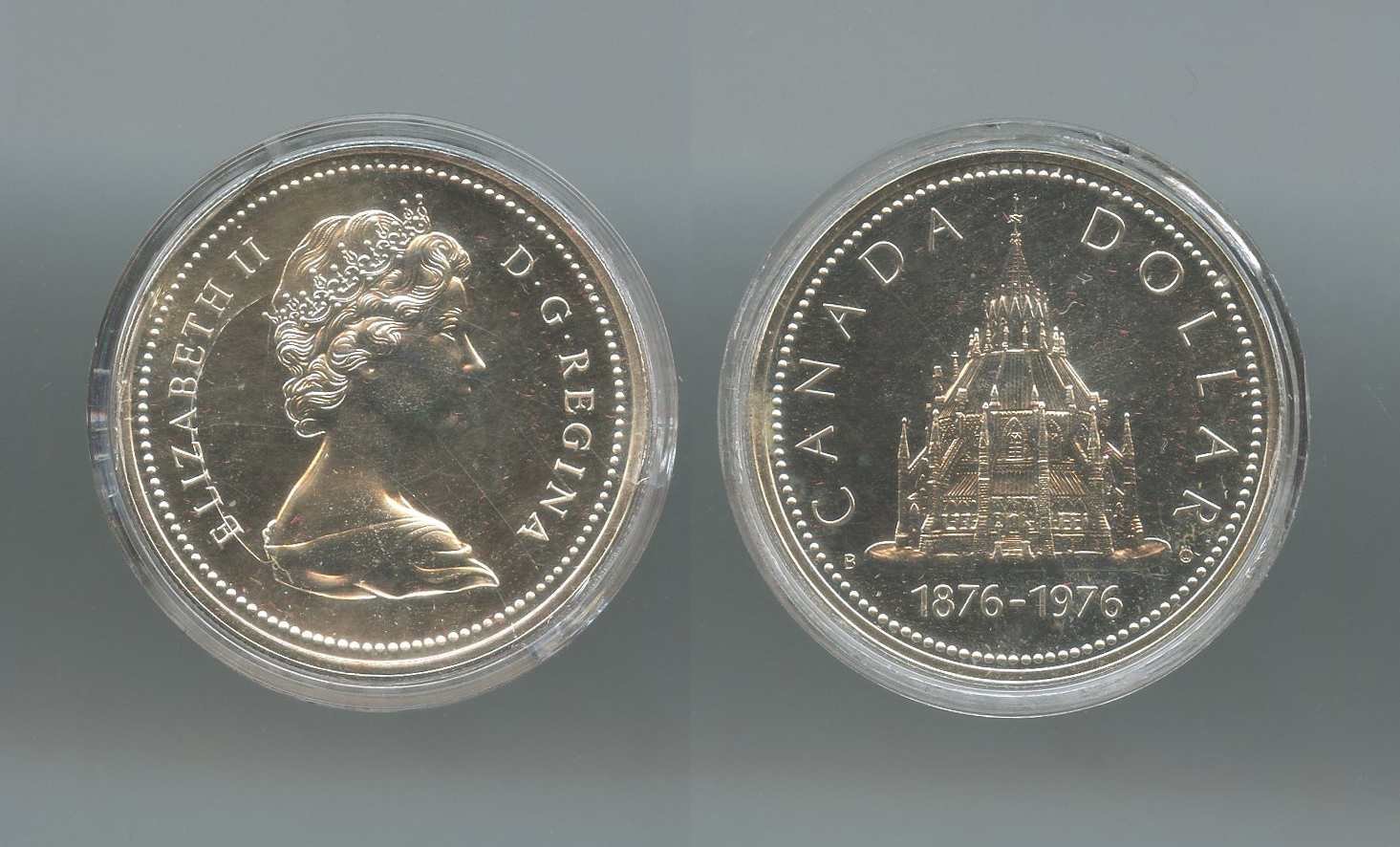 CANADA, Elizabeth II, Dollar 1976 "Centenario libreria parlamentare"