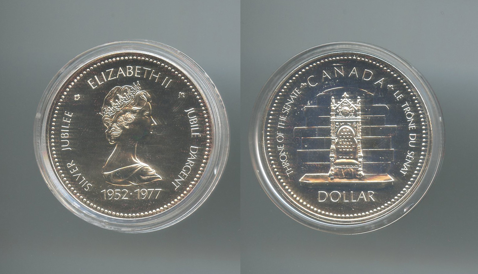 CANADA, Elizabeth II, Dollar 1977 "Silver jubilee "