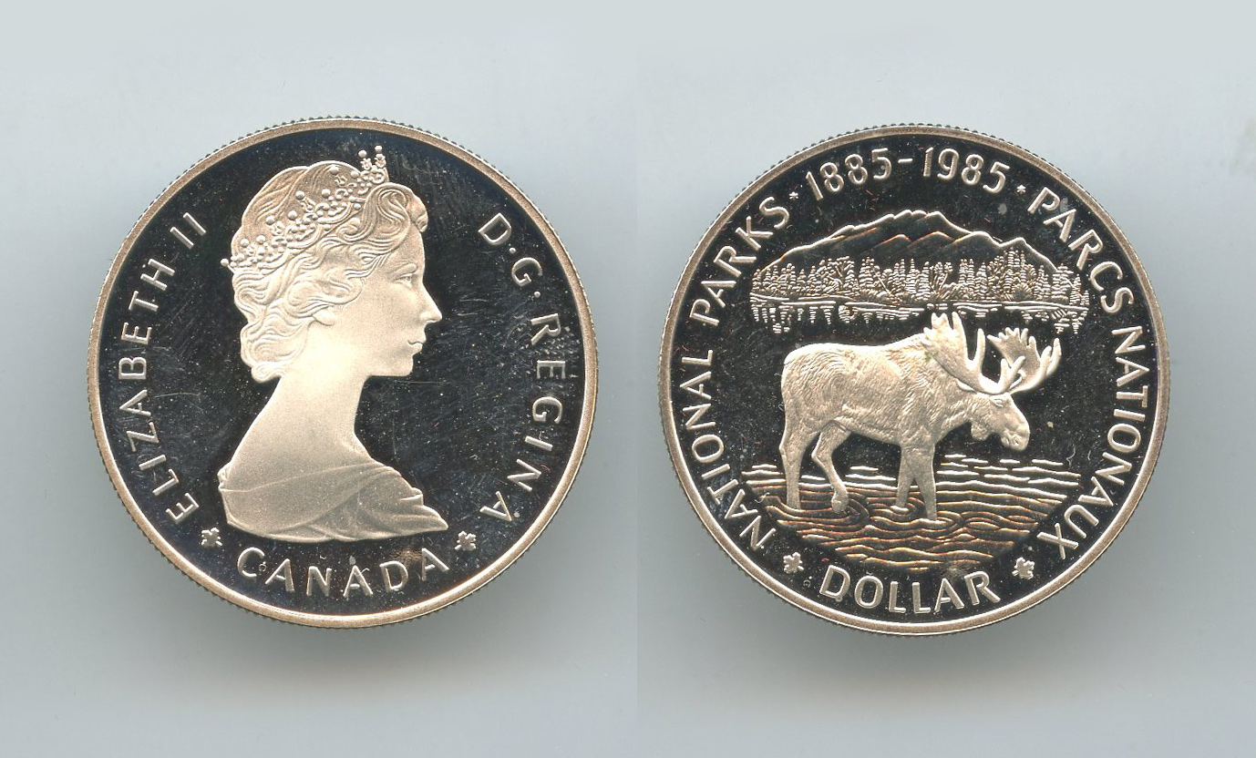 CANADA, Elizabeth II, Dollar 1985 NATIONAL PARK