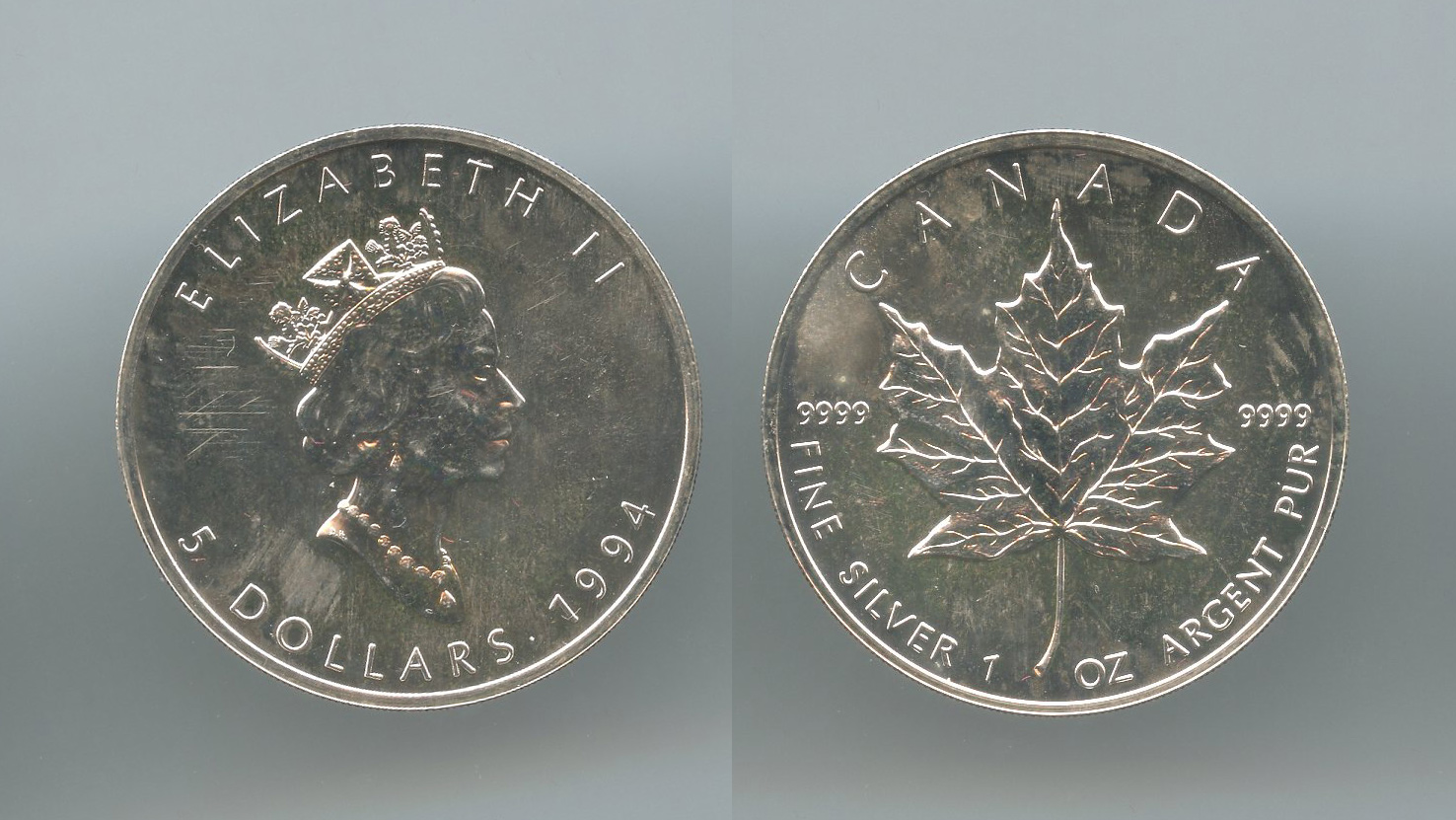 CANADA, Elizabeth II, 5 Dollars 1994 Maple