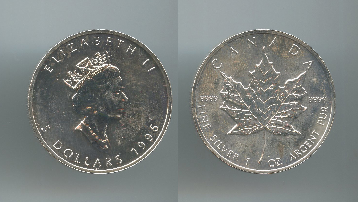 CANADA, Elizabeth II, 5 Dollars 1996 Maple
