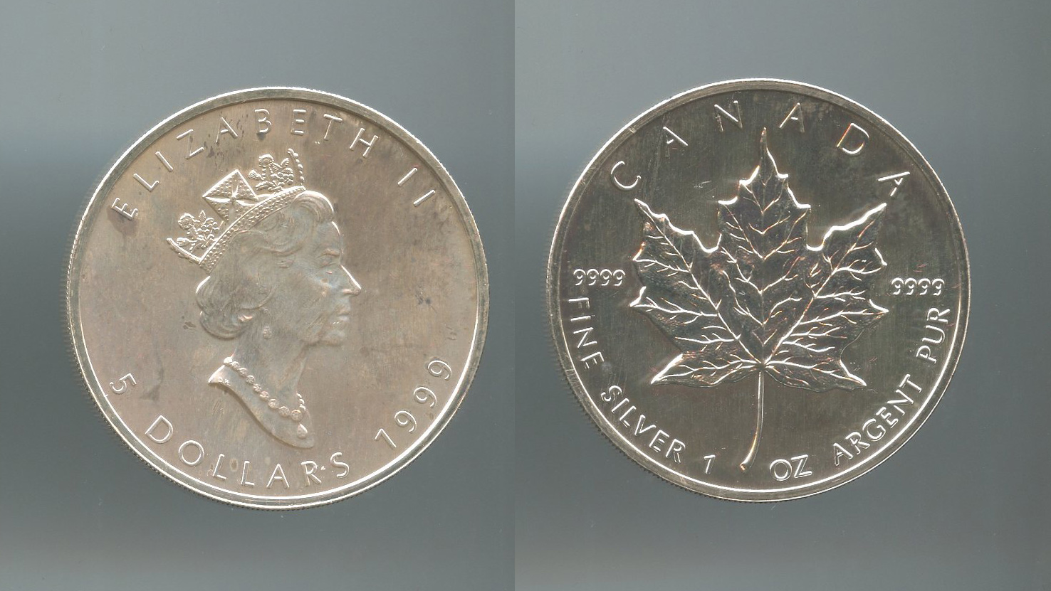 CANADA, Elizabeth II, 5 Dollars 1999 Maple