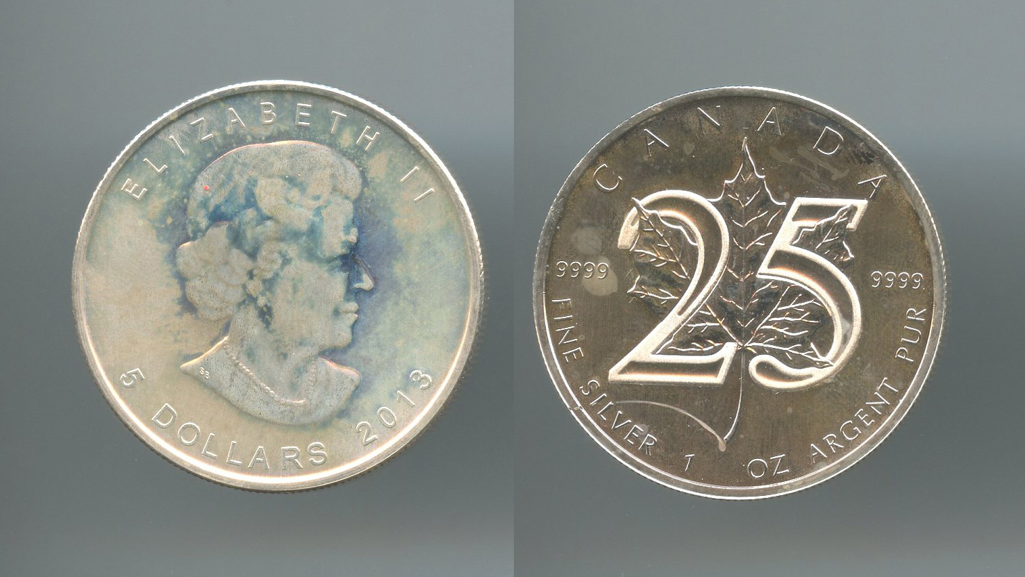 CANADA, Elizabeth II, 5 Dollars 2013 Maple - 25 anni