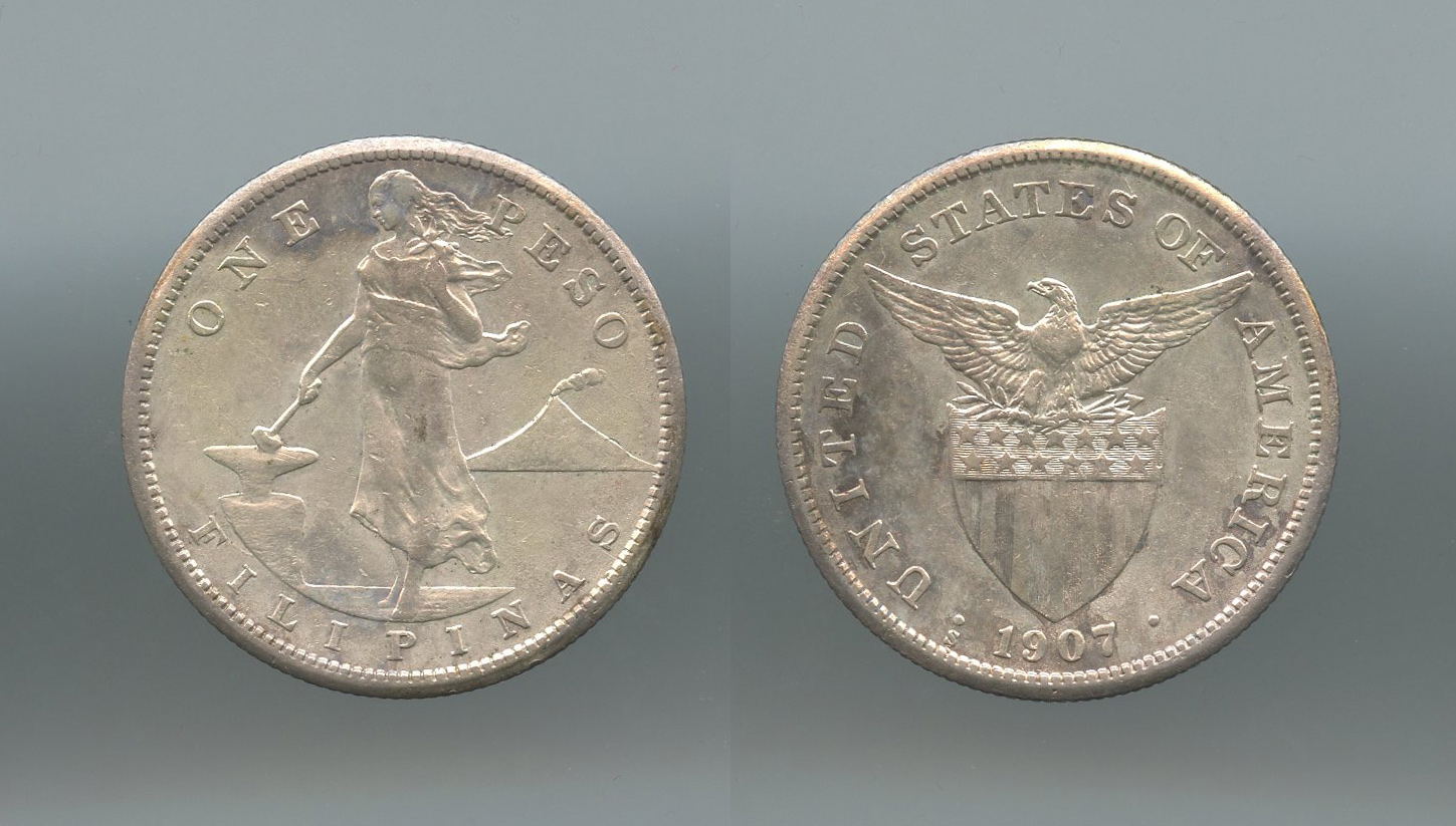 FILIPPINE, Peso 1907 S