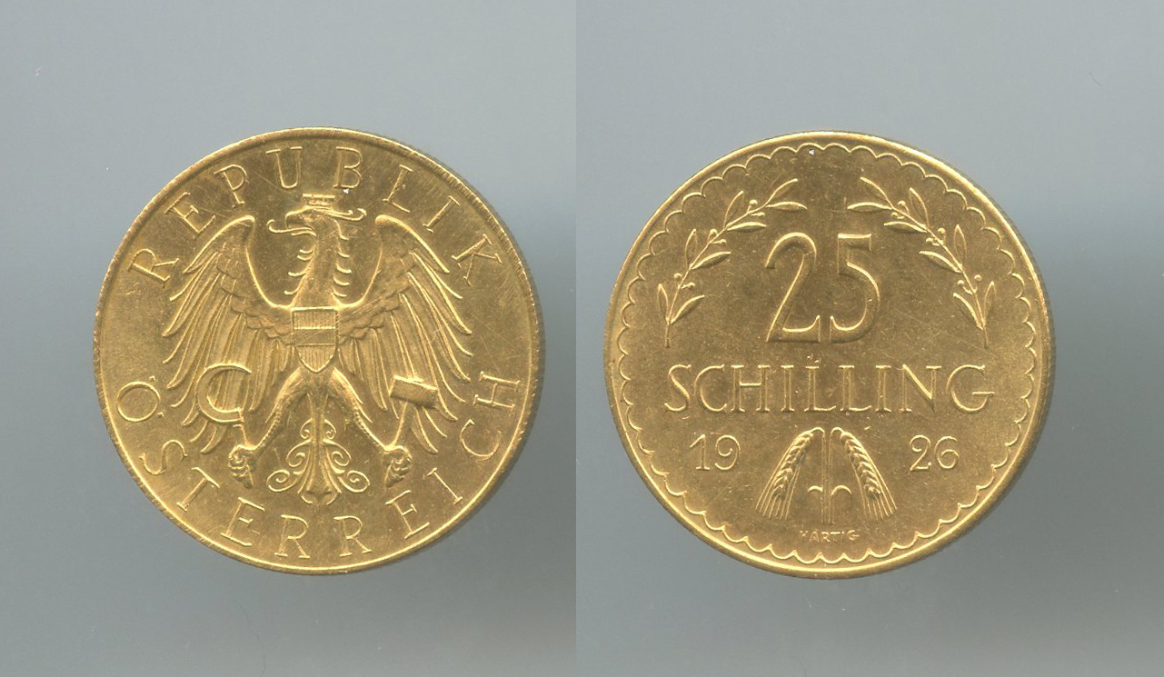 AUSTRIA, Repubblica, 25 Schilling 1926 AUSTRIA, Repubblica, 25 Schilling 1926