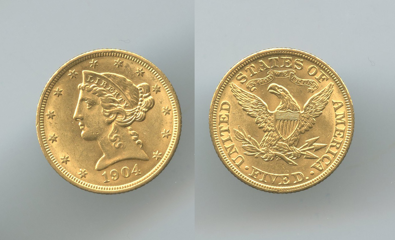 USA, 5 Dollars 1904