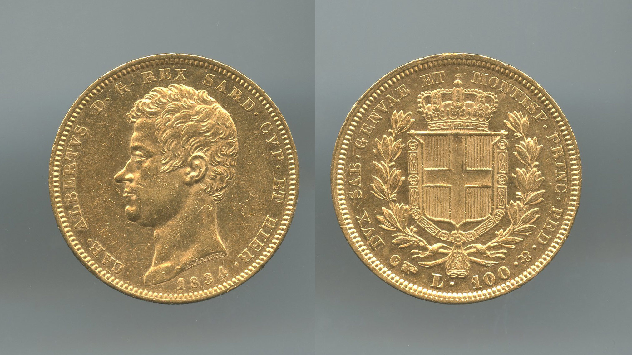 REGNO DI SARDEGNA, Carlo Alberto (1831-1849) 100 Lire 1834 Torino